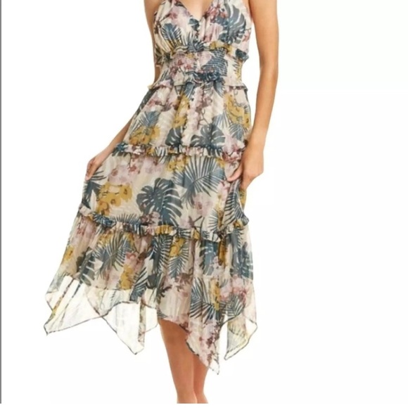 Walter Baker Arabella Tiered Spaghetti Strap Midi Dress size XS - Picture 1 of 14